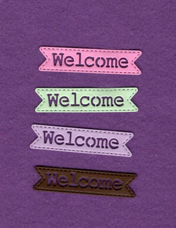 WELCOME # 8 die cuts scrapbook cards