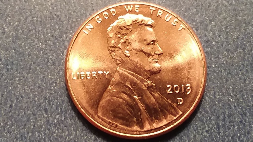 2013-D Brilliant Uncirculated Lincoln Shield Cent.  Ships Free.  BU condition.