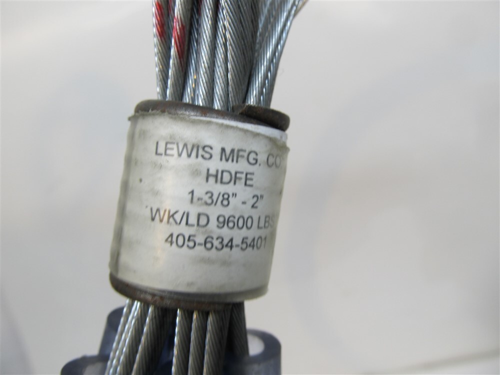 Lewis MFG. HDFE, 1-3/8" - 2" Overhead Pulling Grip Flex Eye, 9,600lbs. WLL