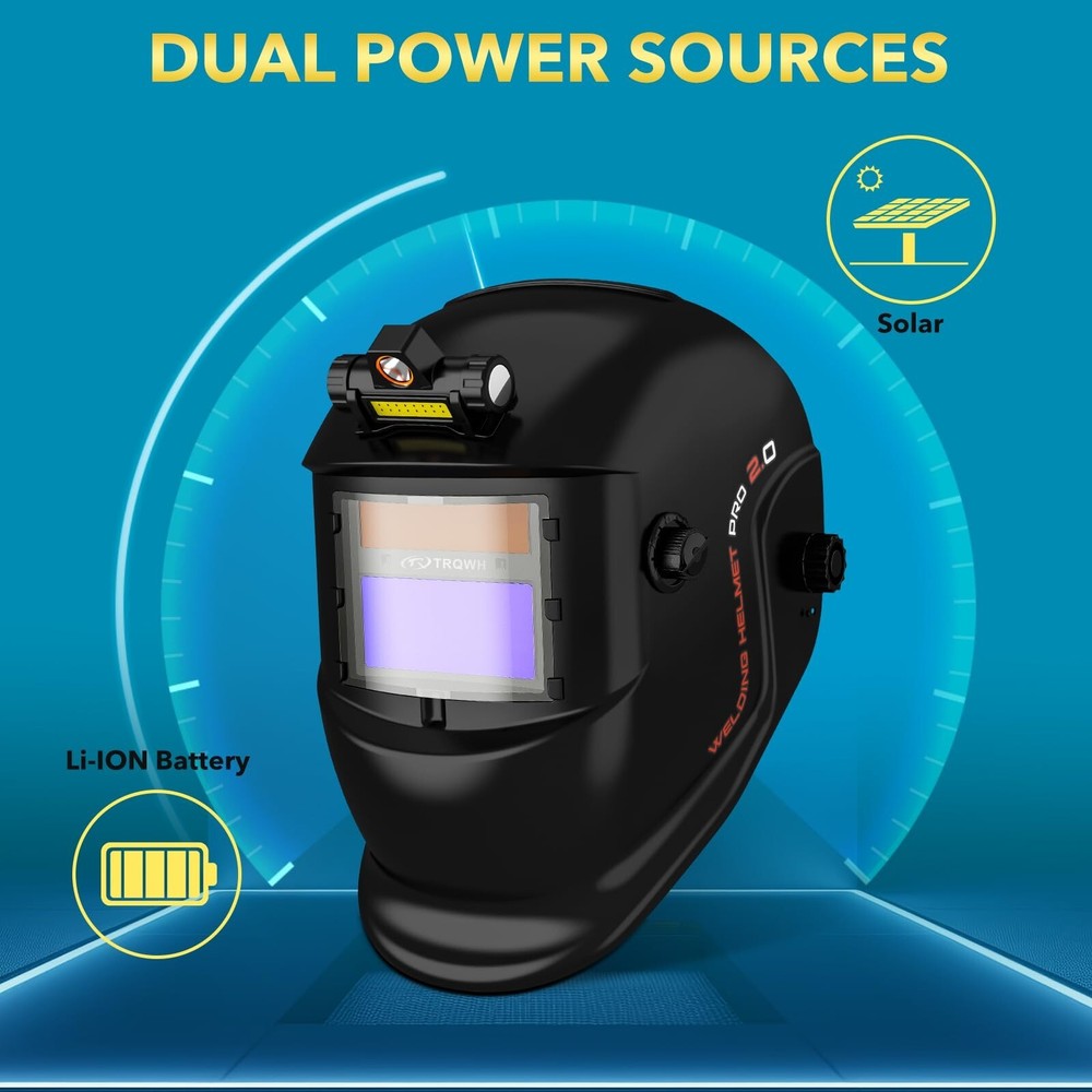 TRQWH Auto Darkening Welding Helmet & Welding Tools Backpack, Large Capacity
