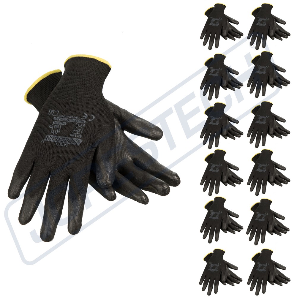 Breathable ultra-thin flexible gloves polyurethane palm coated for work