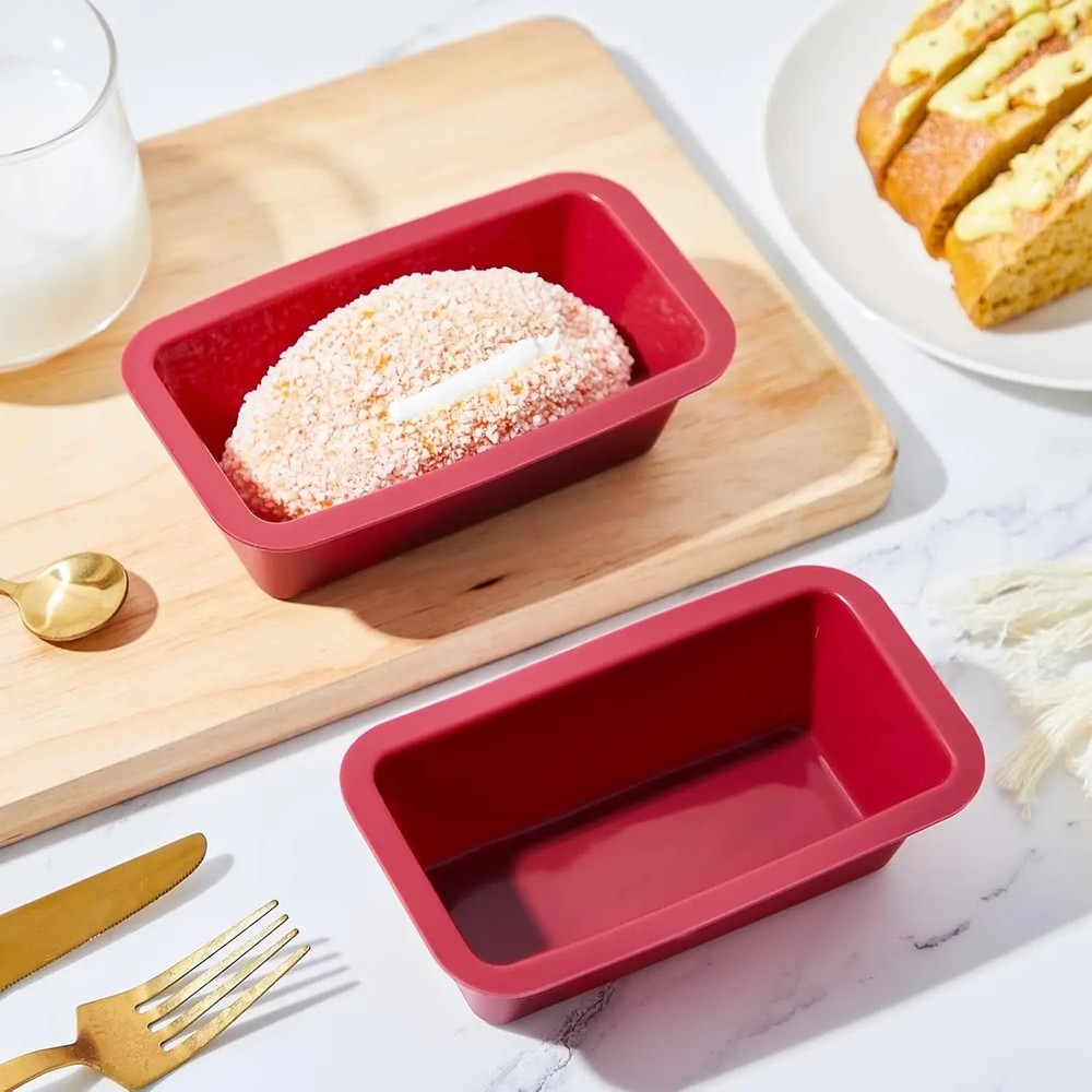 Silicone Nonstick Mini Loaf Baking Mold Rectangle Cake Bread Pan