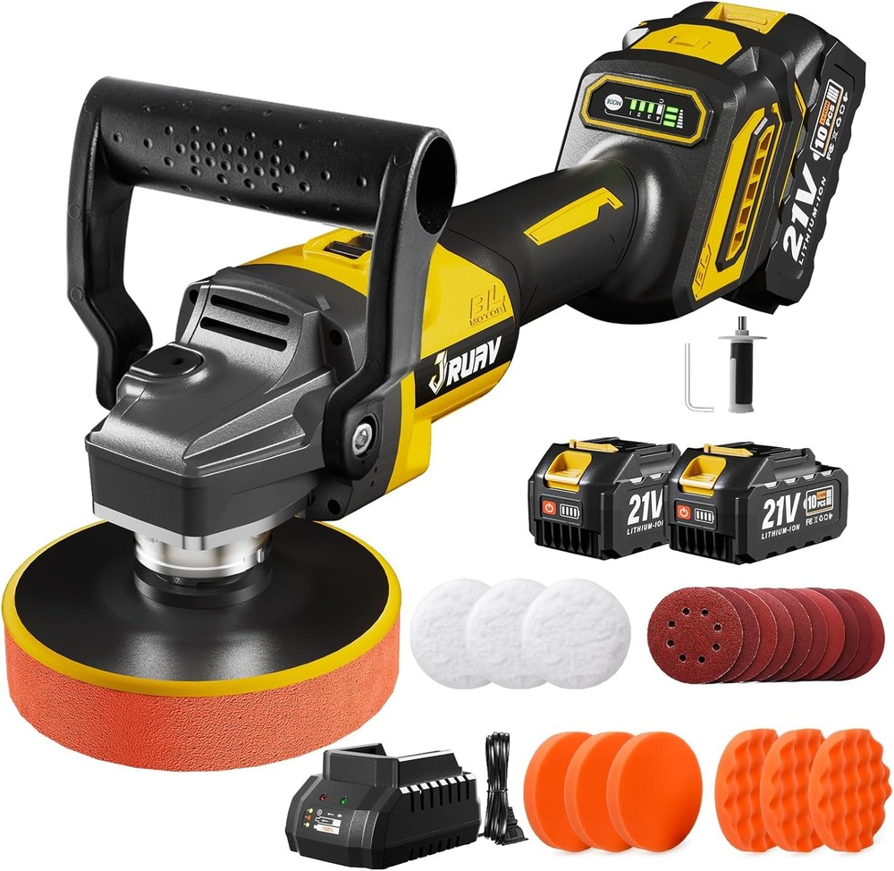 Cordless Car Buffer Polisher Detailing Kit