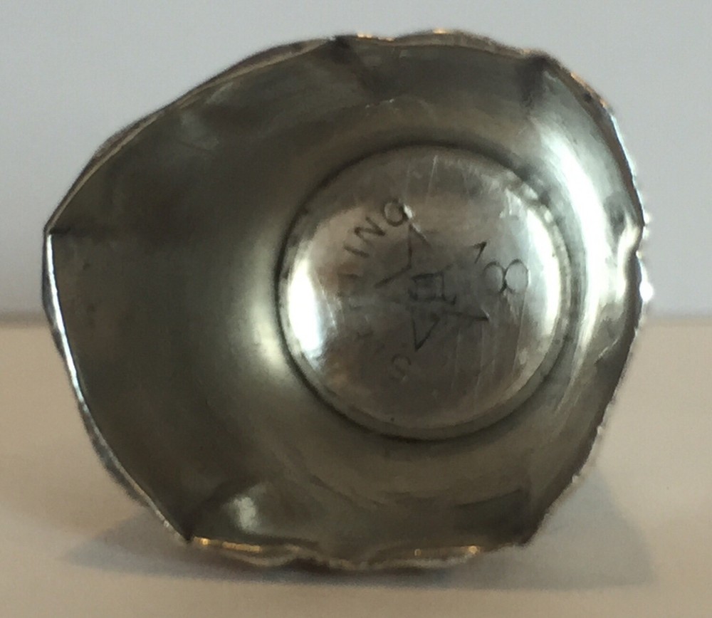 Sterling Silver Thimble Gold Band Size 8