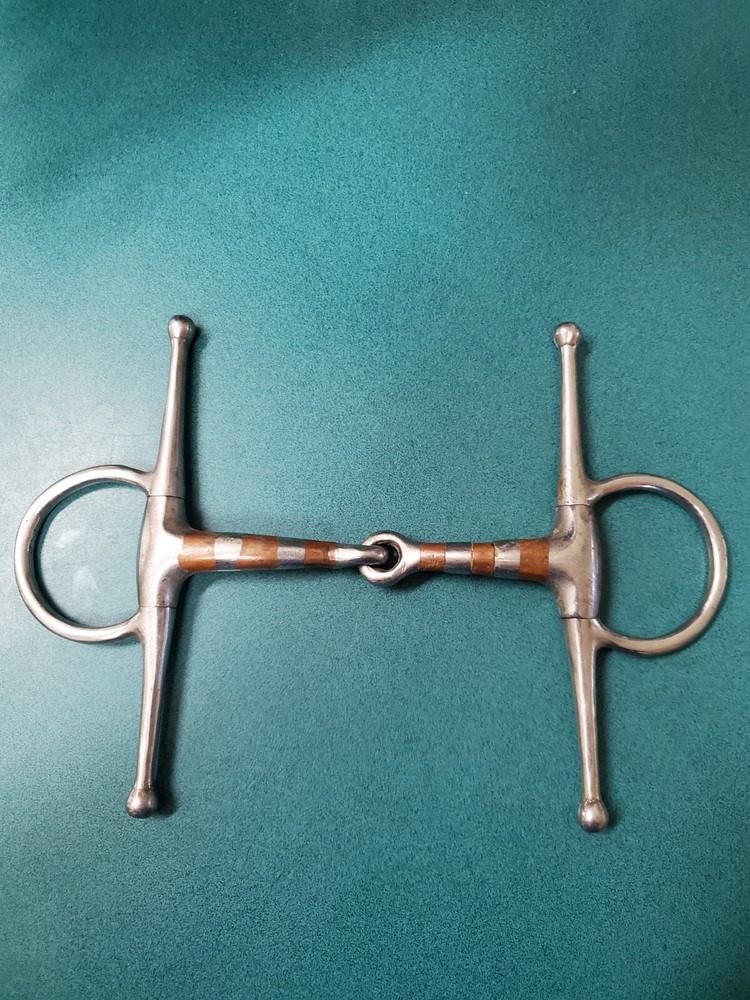 FULL CHEEK SNAFFLE BIT, 5" stainless and copper MOUTH