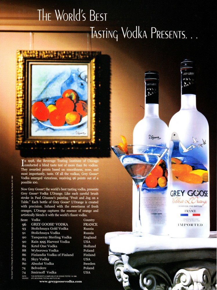 GREY GOOSE VODKA AD #19 RARE OOP