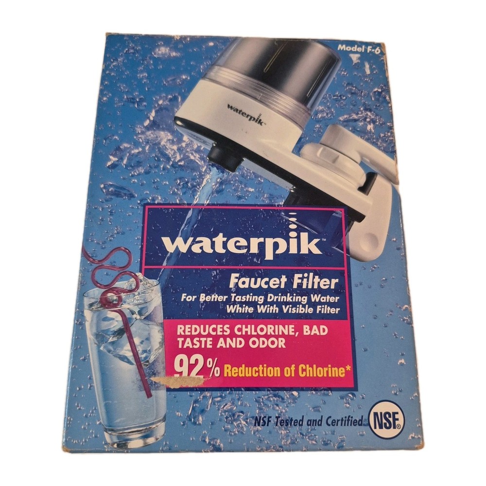 Vintage WaterPik Faucet Water Filter Model F-6 -Open  Box