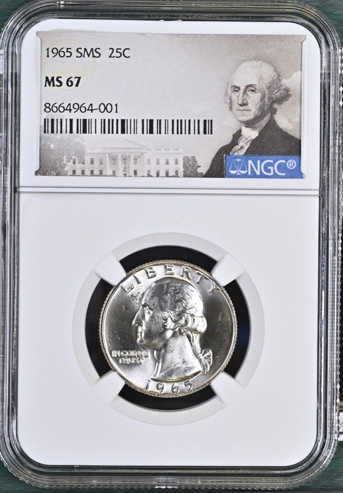 1965 SMS Washington Quarter NGC MS67