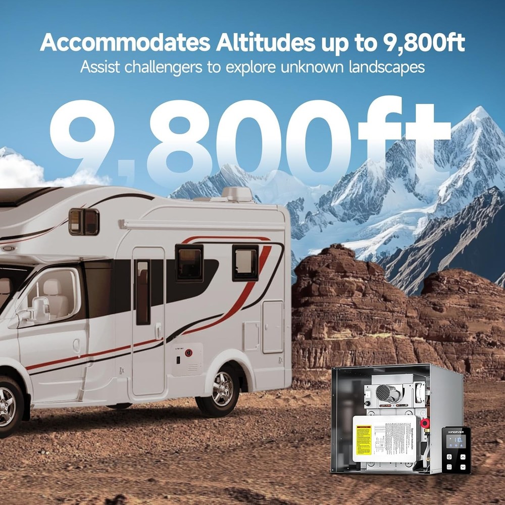 48,000BTU RV Tankless Water Heater RV Propane Gas Hot Water W/0 Door For All RVs