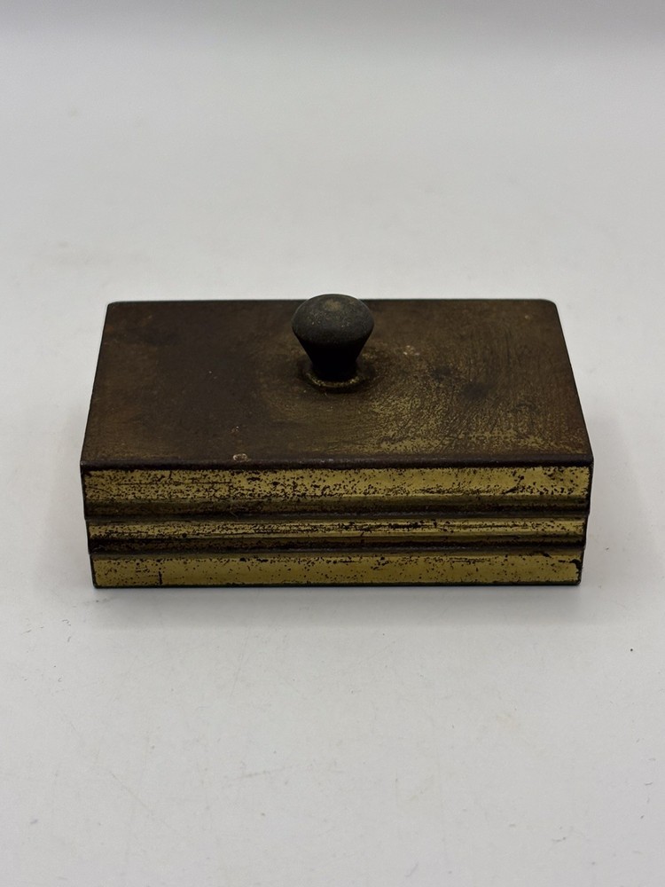 Vintage Brass Match Box Holder Case