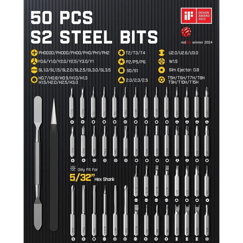 Fanttik E1 Max Precision Electric Screwdriver 50-in-1 Set