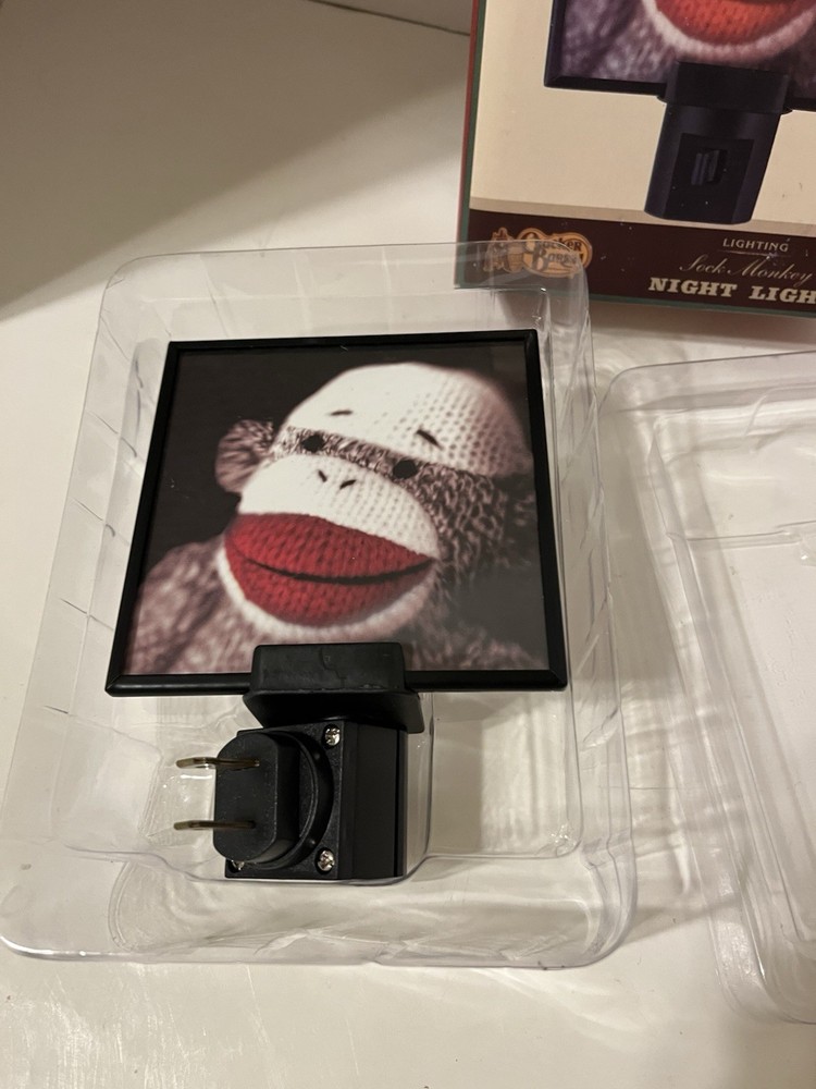 Cracker Barrel Sock Monkey Night Light New