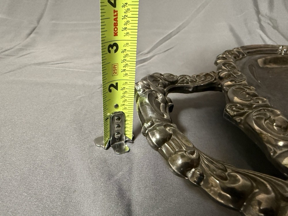 Antique EPNS Silverplate Footed Tray 28.75” Venetian Scroll Pattern