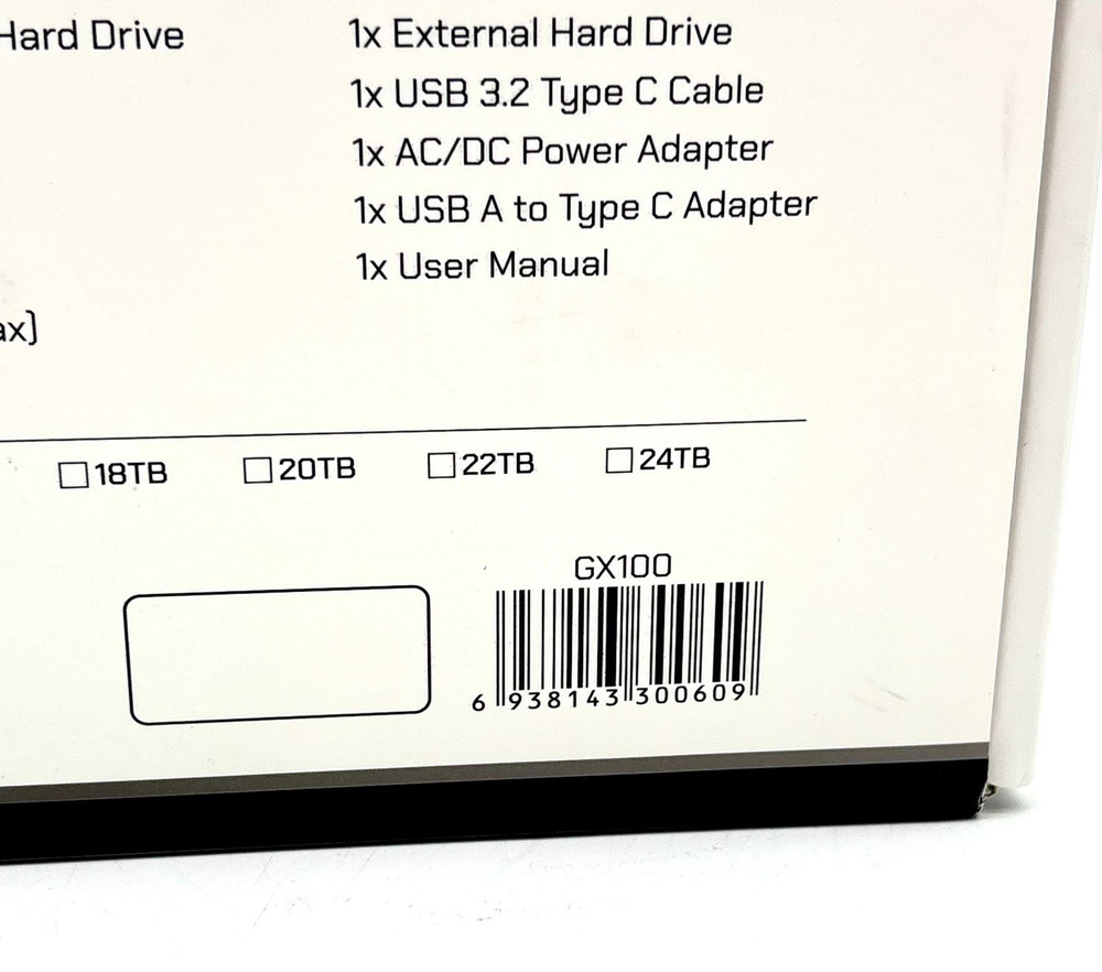 Osentrix 14 Terabyte Storage External Hard Driver - Gray Model GX100