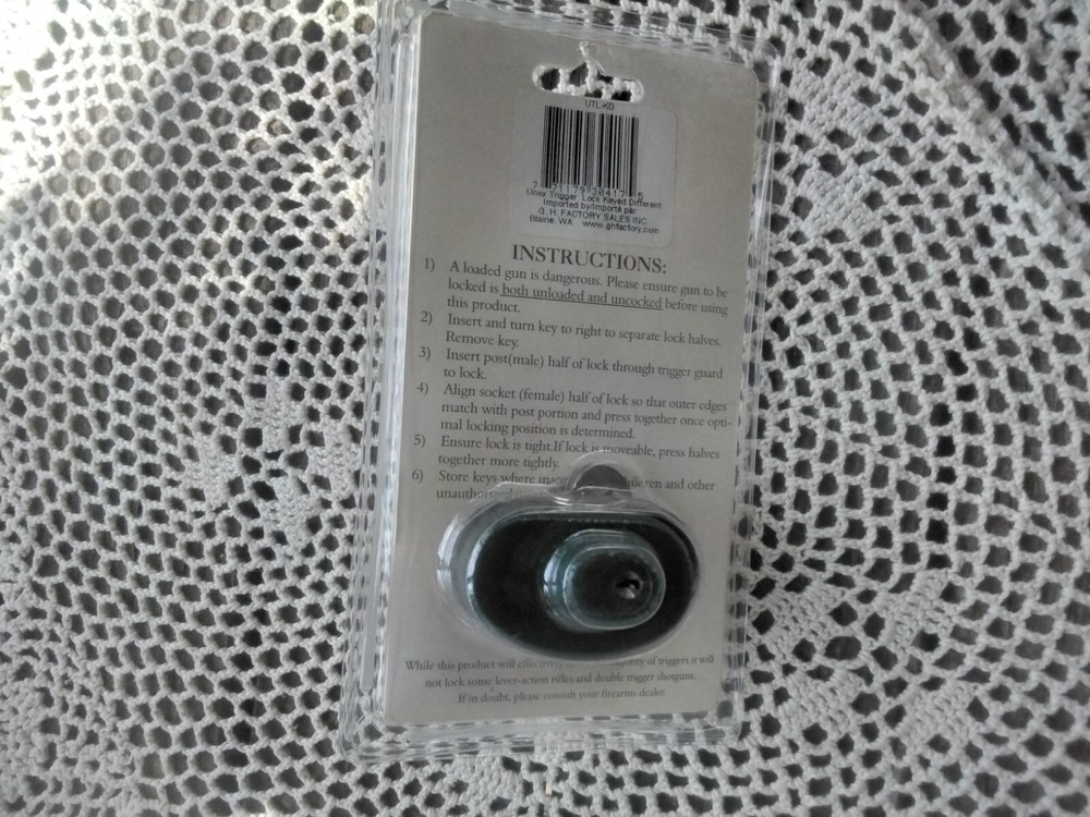 Unex Gun Trigger Lock NEW