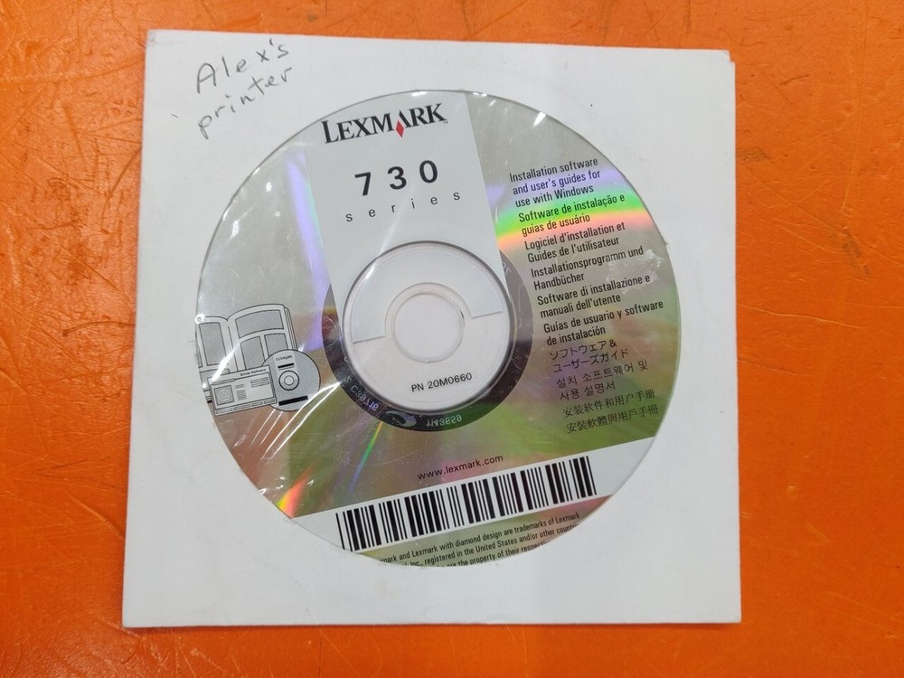 ⭐️⭐️⭐️⭐️⭐️ Lexmark 730 Series Printer CD Software Disc