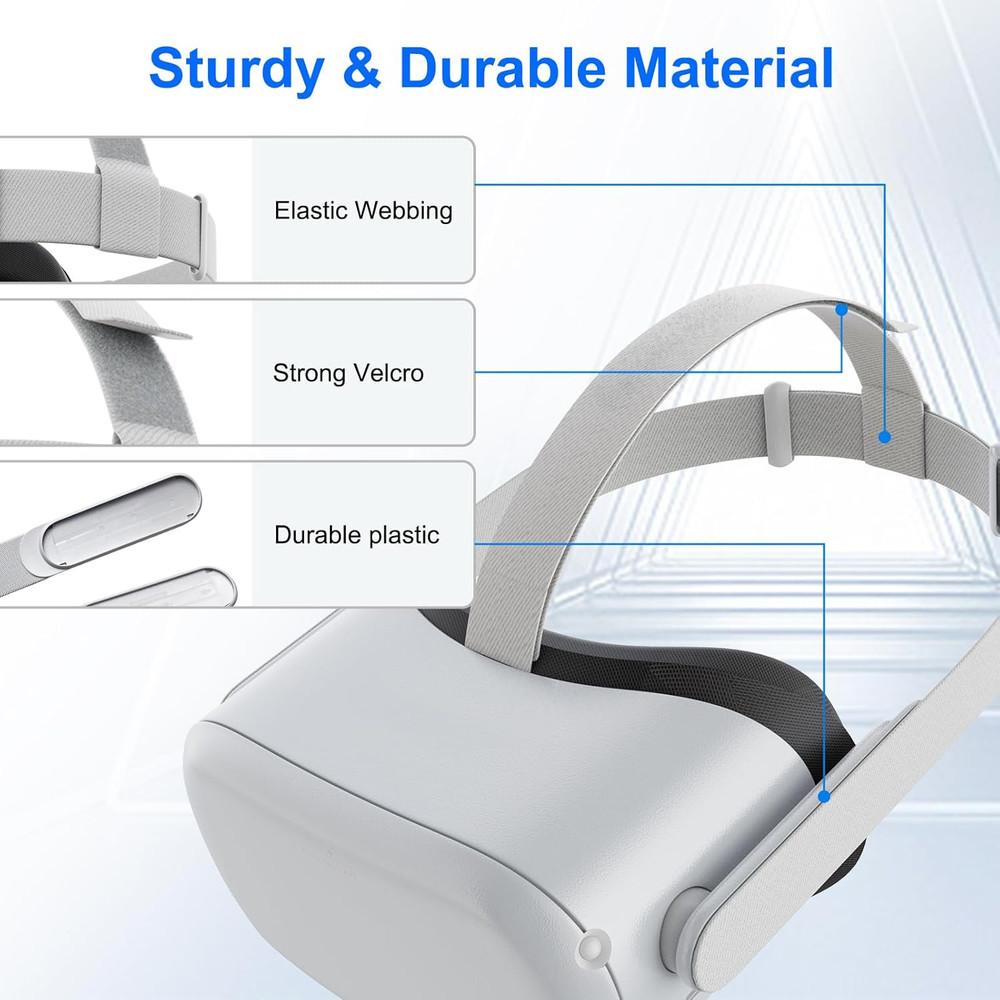 VR Headset Strap, Original Head Strap for Oculus Quest 2 with Ergonomic Comfort,