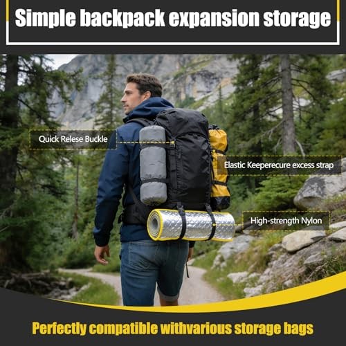 Tactical Molle System Backpack Straps - Adjustable 20.8" Pack Attachment 4 PCS