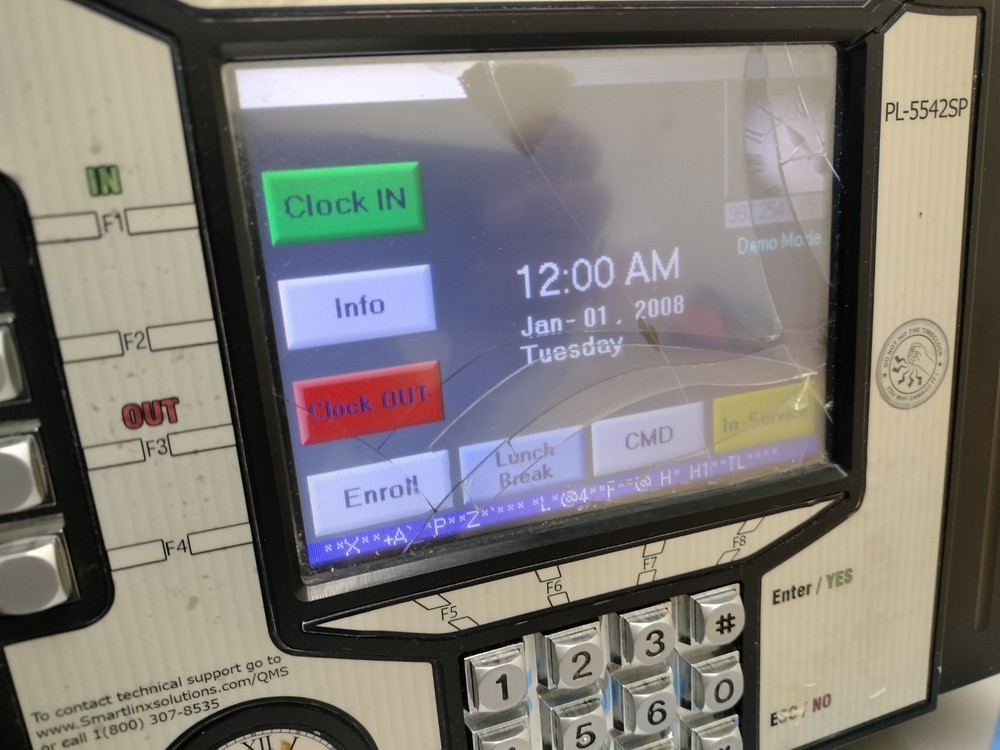 SmartLinx PL-5542SP Calculating Time Clock