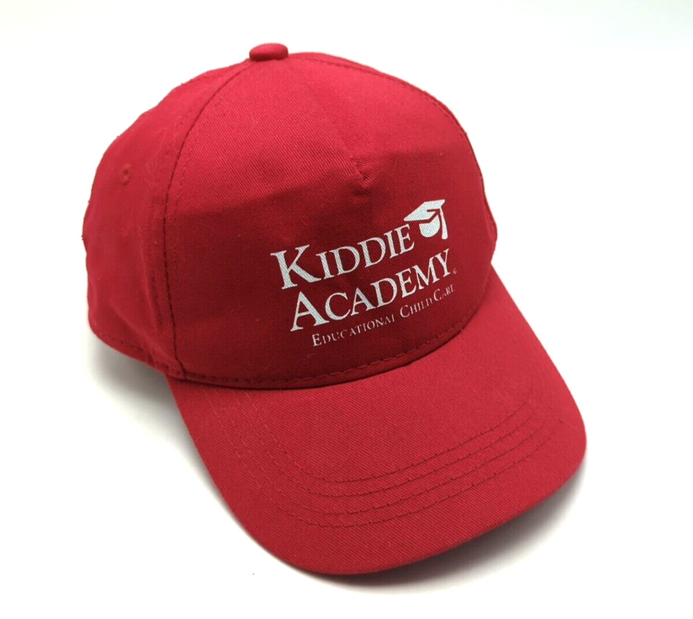 KIDDIE ACADEMY hat red adjustable snapback cap Child Size