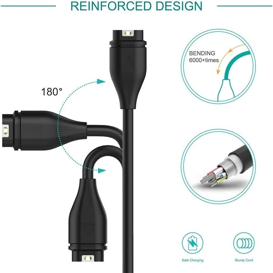 Charger Cable Compatible with Grmin Watch - 2 Pack - 1M