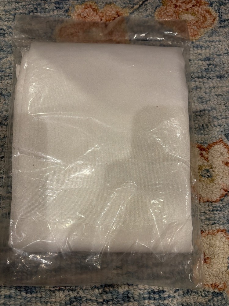Classic Supreme Polyester Satin Pillow Protector White Zippered King Size New