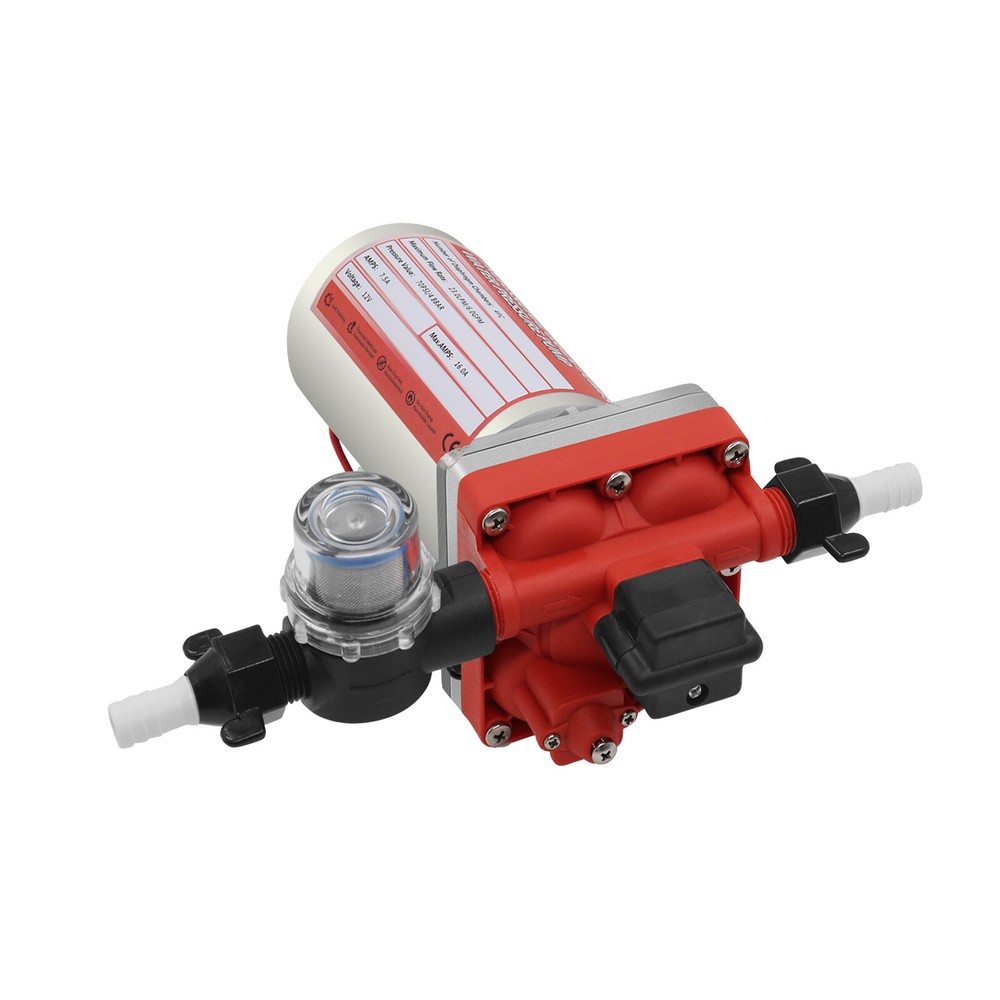 12V Water Pump Self-Priming Pressure Diaphragm Pump 70 PSI 6 GPM For Boat RV