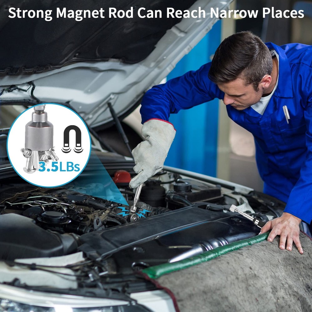 Telescoping Magnetic Pickup Tool, Stick Rod Extendable multi-tool Gift