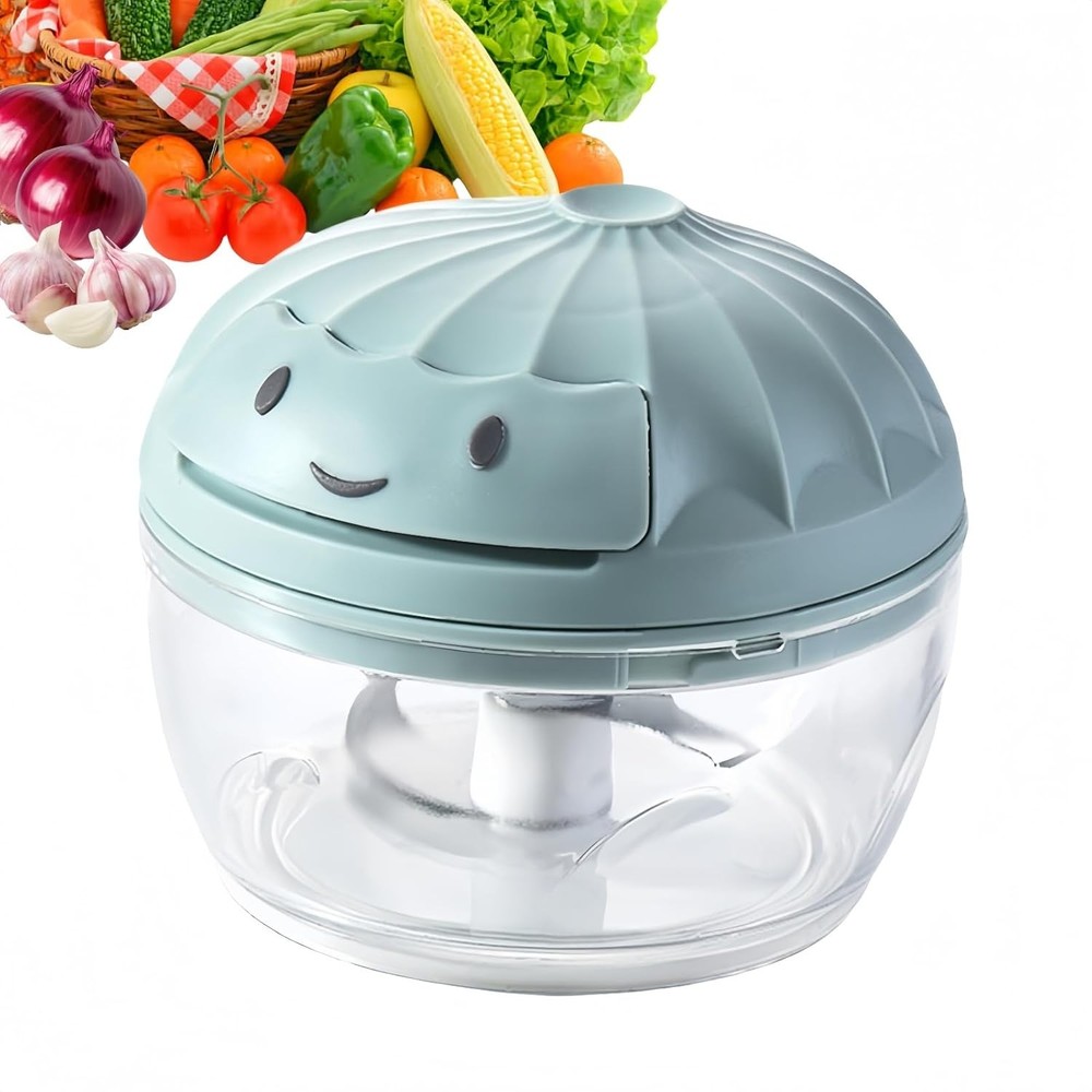 Manual Food Processor Mini Hand Pull String Garlic Vegetable Chopper