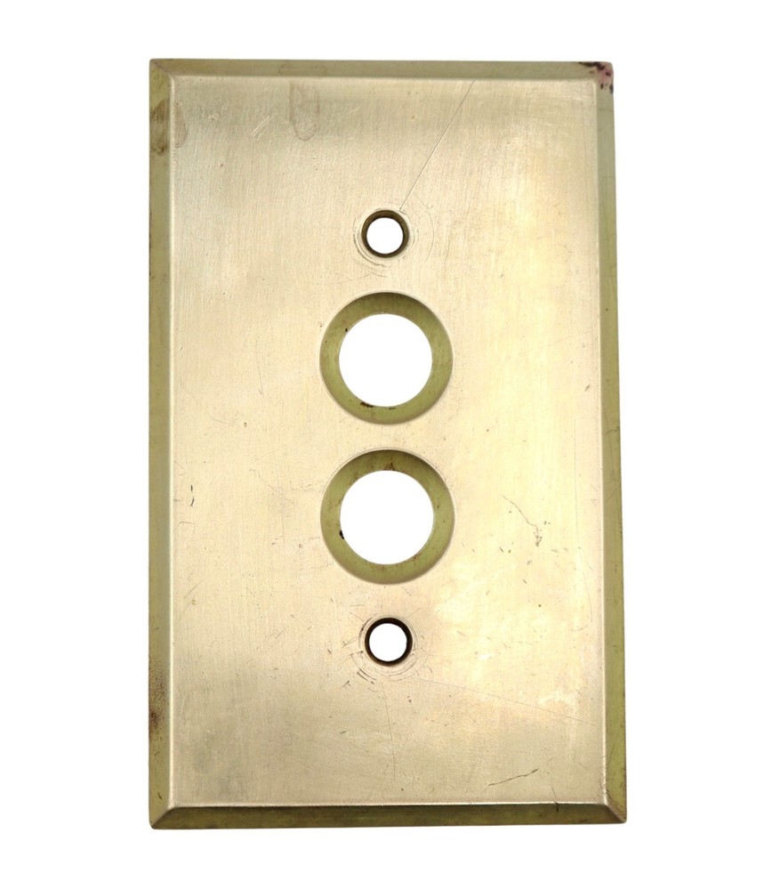 Antique Brass Single Gang Push Button Switch Cover