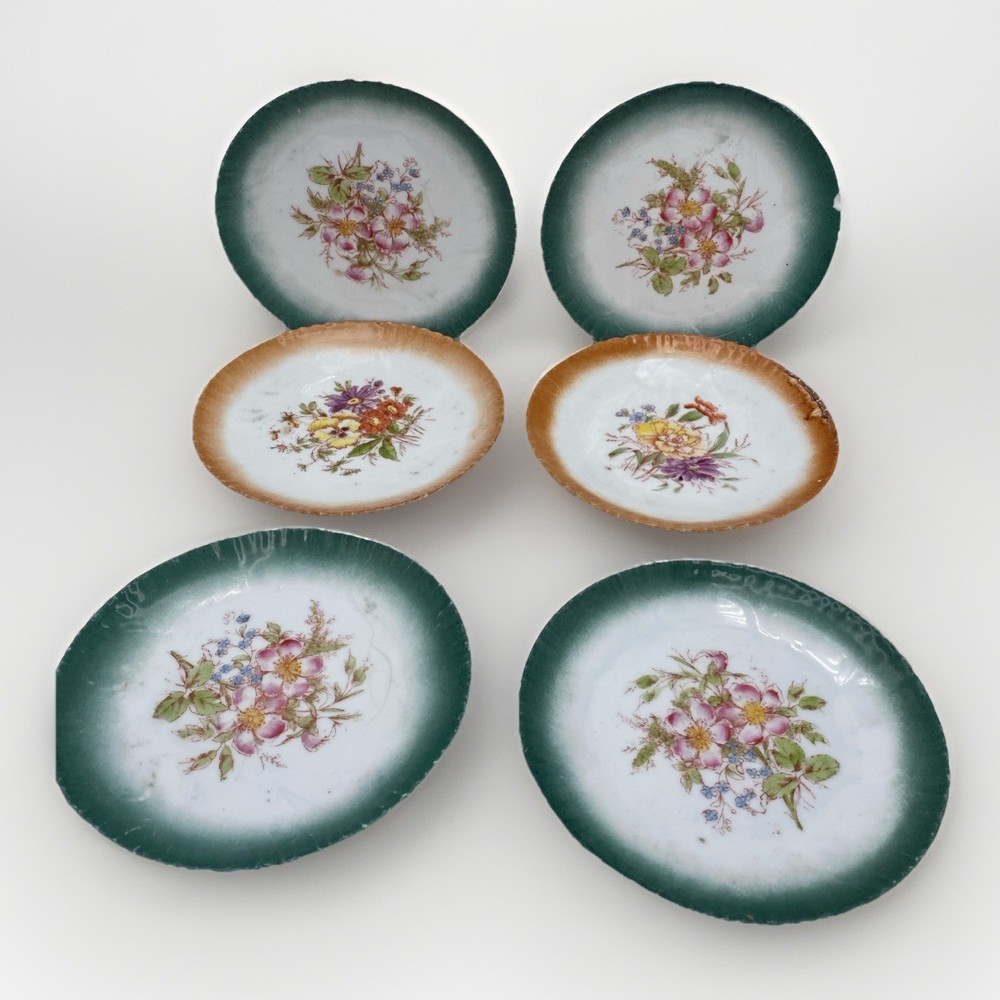 Antique Unbranded Transfer ware 7” Plates(6)