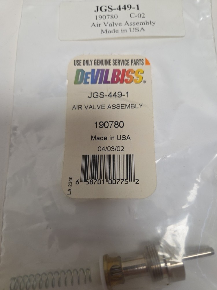 DeVILBISS JGS-449-1 Air Valve Assembly