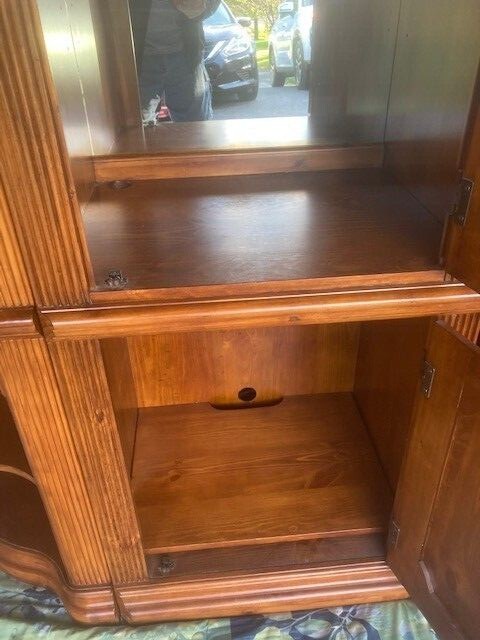 Entertainment wall unit or dining room display case and cabinet