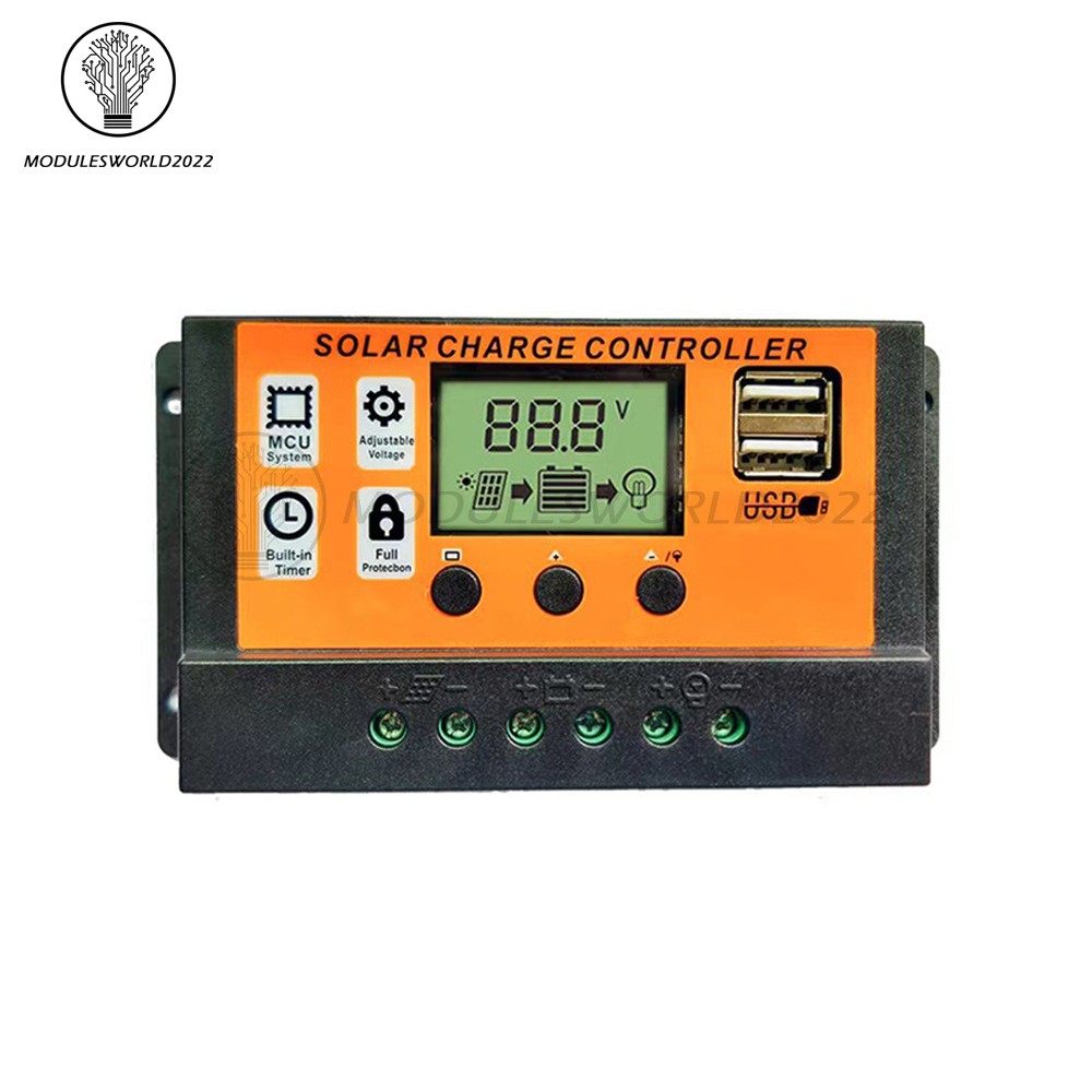 10-100A MPPT Solar Panel Regulator Charge Controller 12V/24V Auto Focus Tracking
