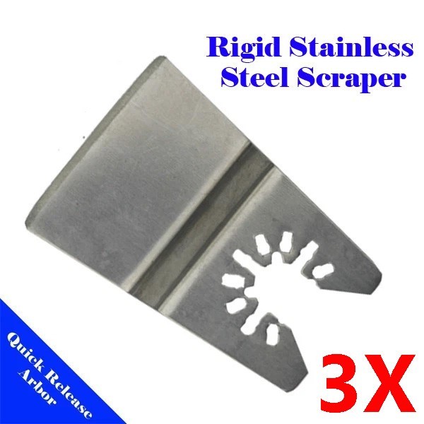3x  Scraper Blades Oscillating Multi Tool For Glue remove   Universal Fit