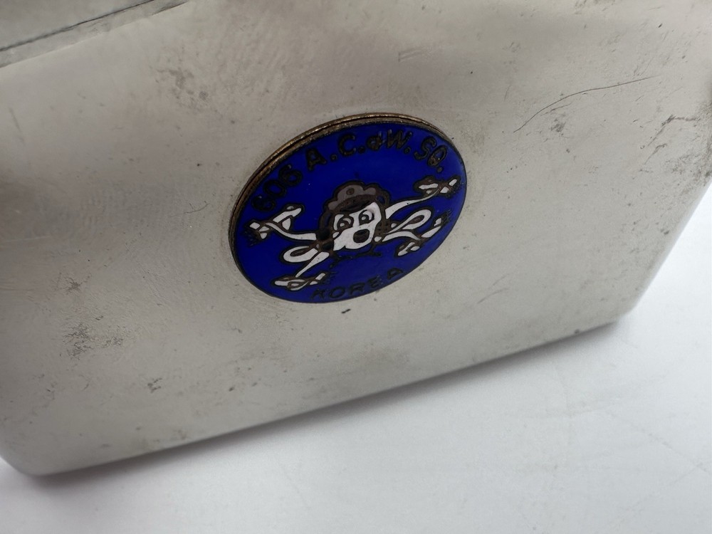 USAF 606th Aircraft Control & Warning Squadron Korea Patch And Cigarette Case