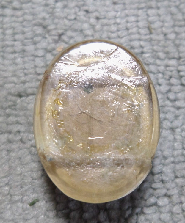 Vintage Reverse Painted Glass FLOWER Button Embellishment