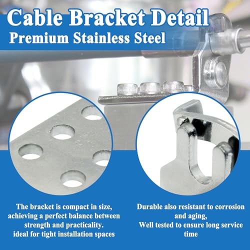 2Pcs 2334 Morse Cable Bracket for Automotive Cable Installation, Weld-on
