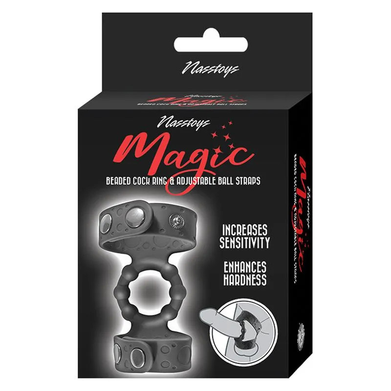 Magic Beaded Cock Ring & Adjustable Ball Strap