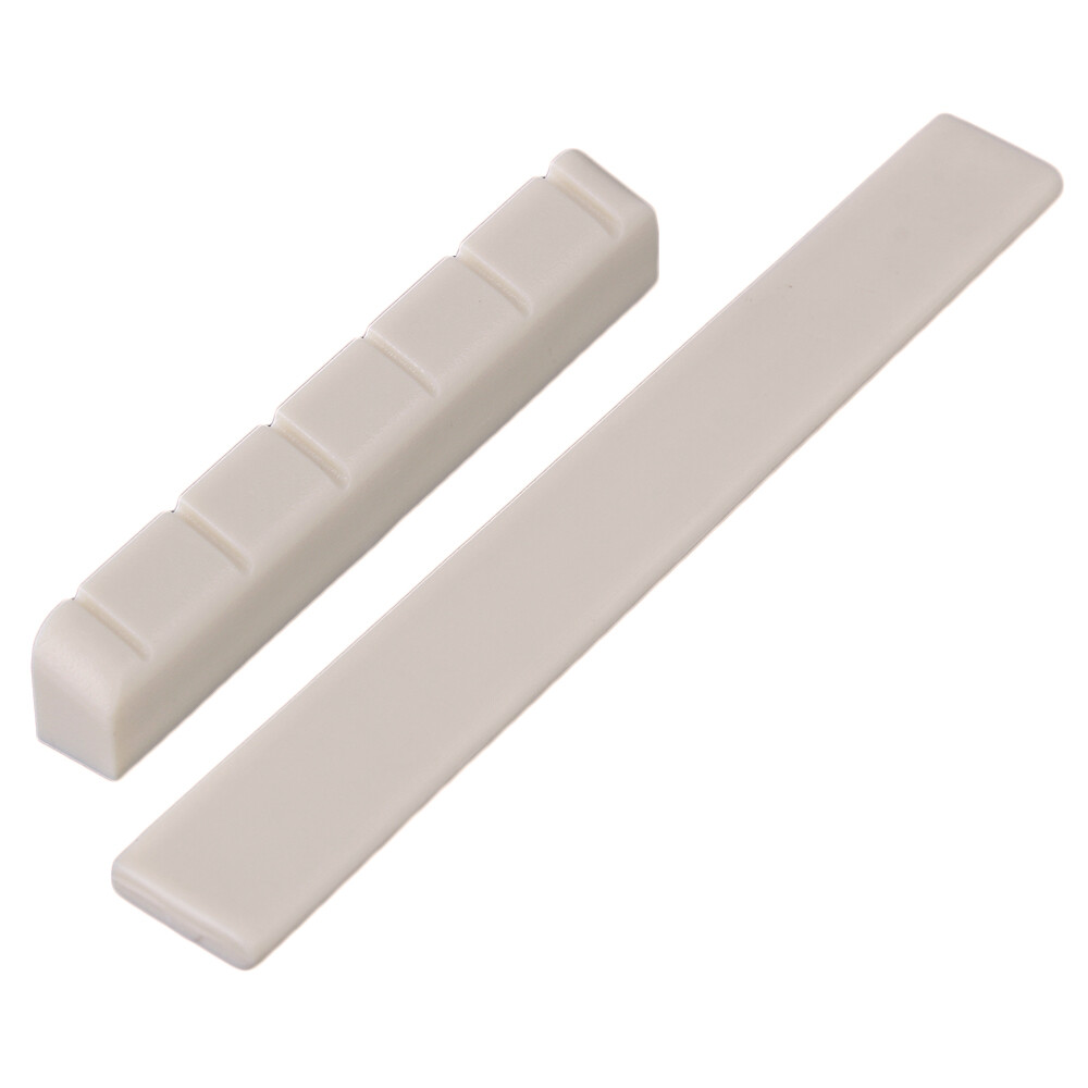 Nut Saddle Beige for 6 string classic guitar Plastic