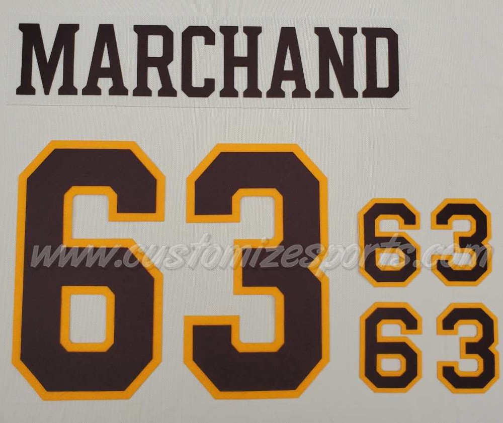 Boston Bruins Customized Number Kit For Centennial 2023-2024 3rd Uniform