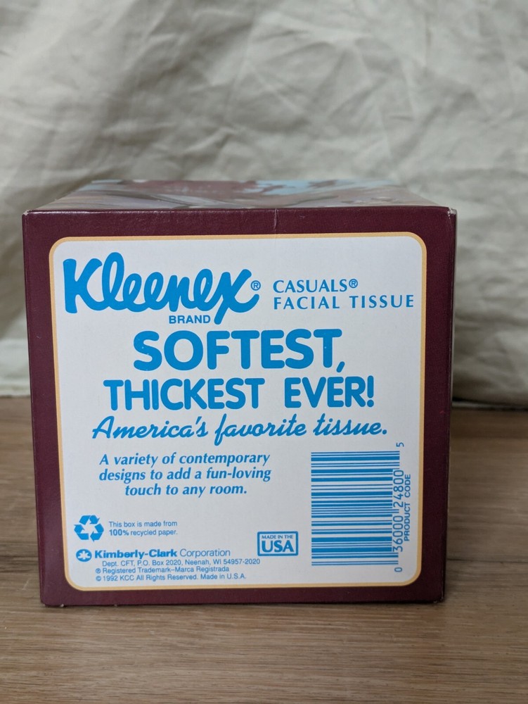 Vintage 1992 902 Kleenex Square Box Geese Duck Pattern