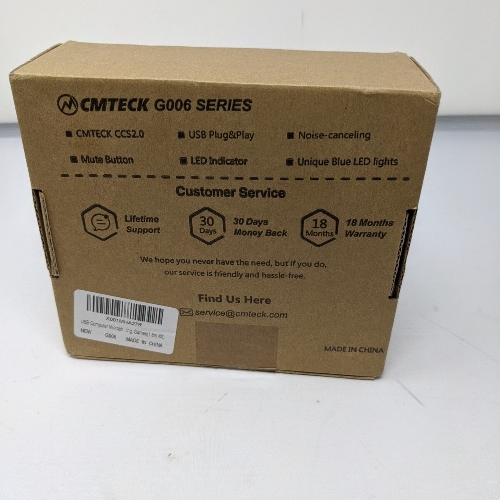 CMTECK Conference USB Microphone Computer Desktop Mic w/ Mute LED Plug & Play