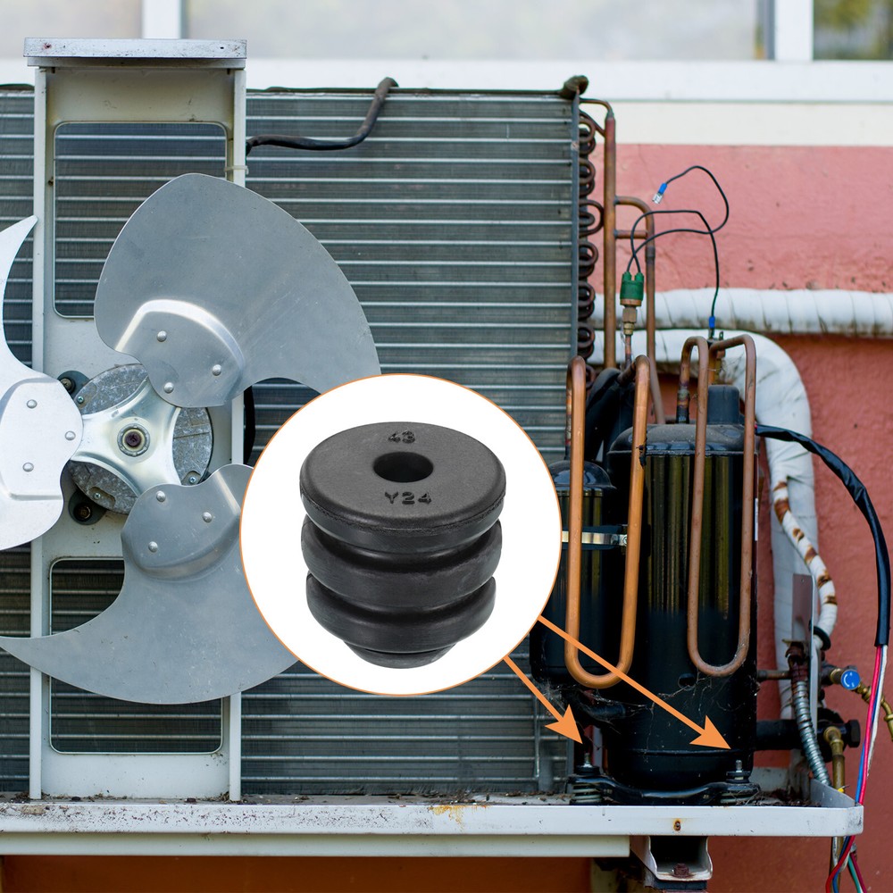 1.4" x 1.4" Compressor Rubber Feet, 3 Pack AC Mount Anti Vibration Pad, Black