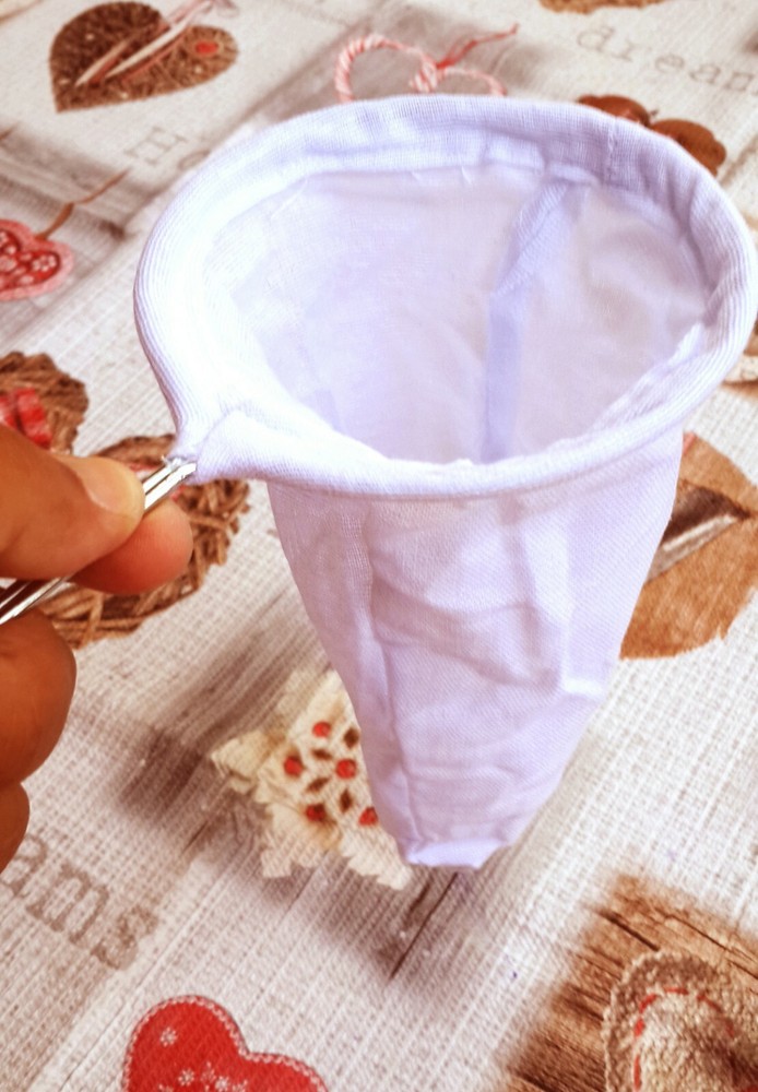 fruit juice filter ,juice cloth strainer / Sock Cotton Bag Strainer Handle Reuse
