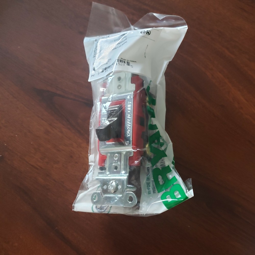 Bryant Bry4901B Wall Switch,Brwn,20A,1-Pole Switch