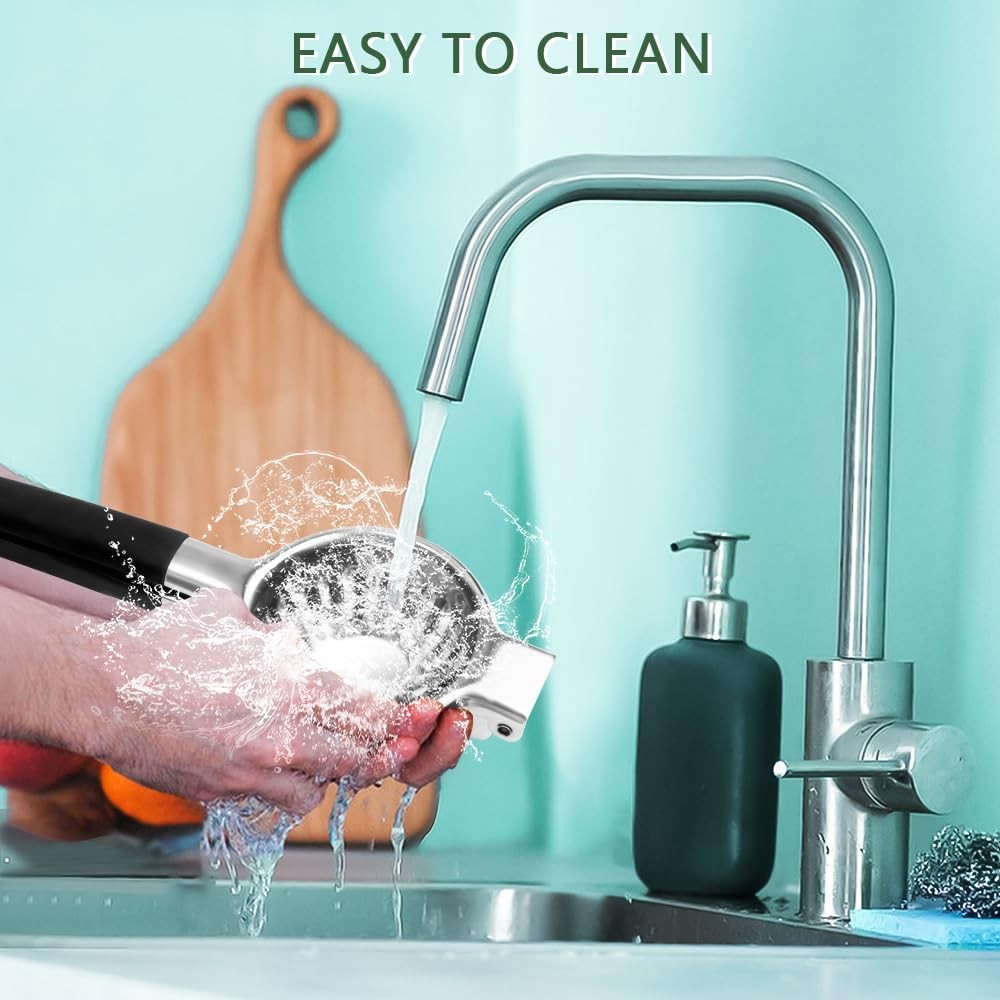 Stainless Steel Lemon Squeezer Lime Lemon and Fruit Juicer with Silicone Hand...