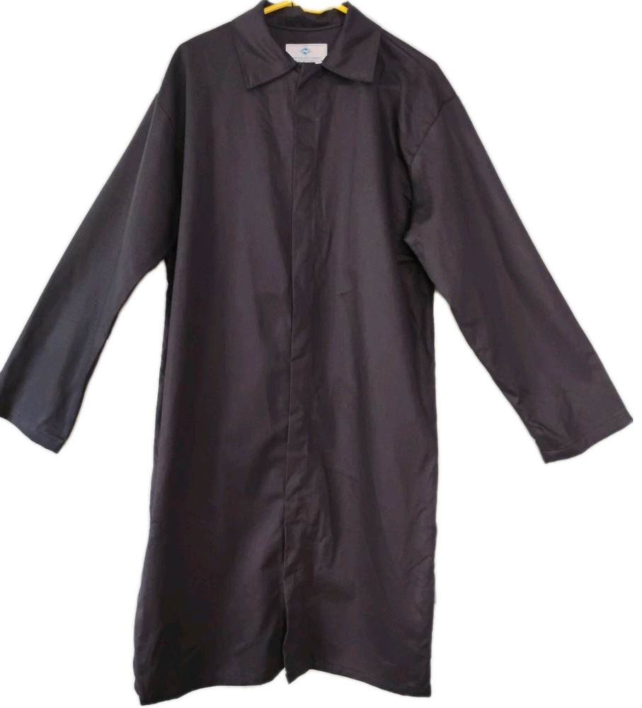Flame Resistant Food Processing Lab Coat, Medium, Navy Blue, C09UJLCFS USA made!