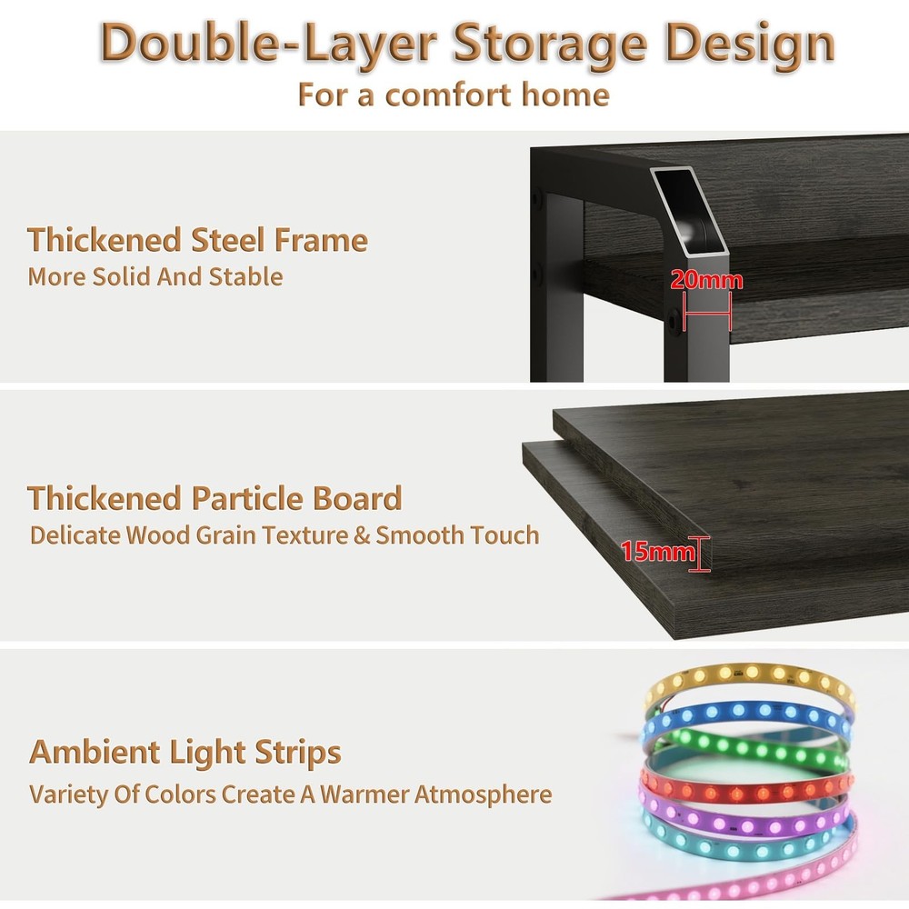 Headboard for Queen Size Bed Frame with Storage, Height Adjustable, Headboard...
