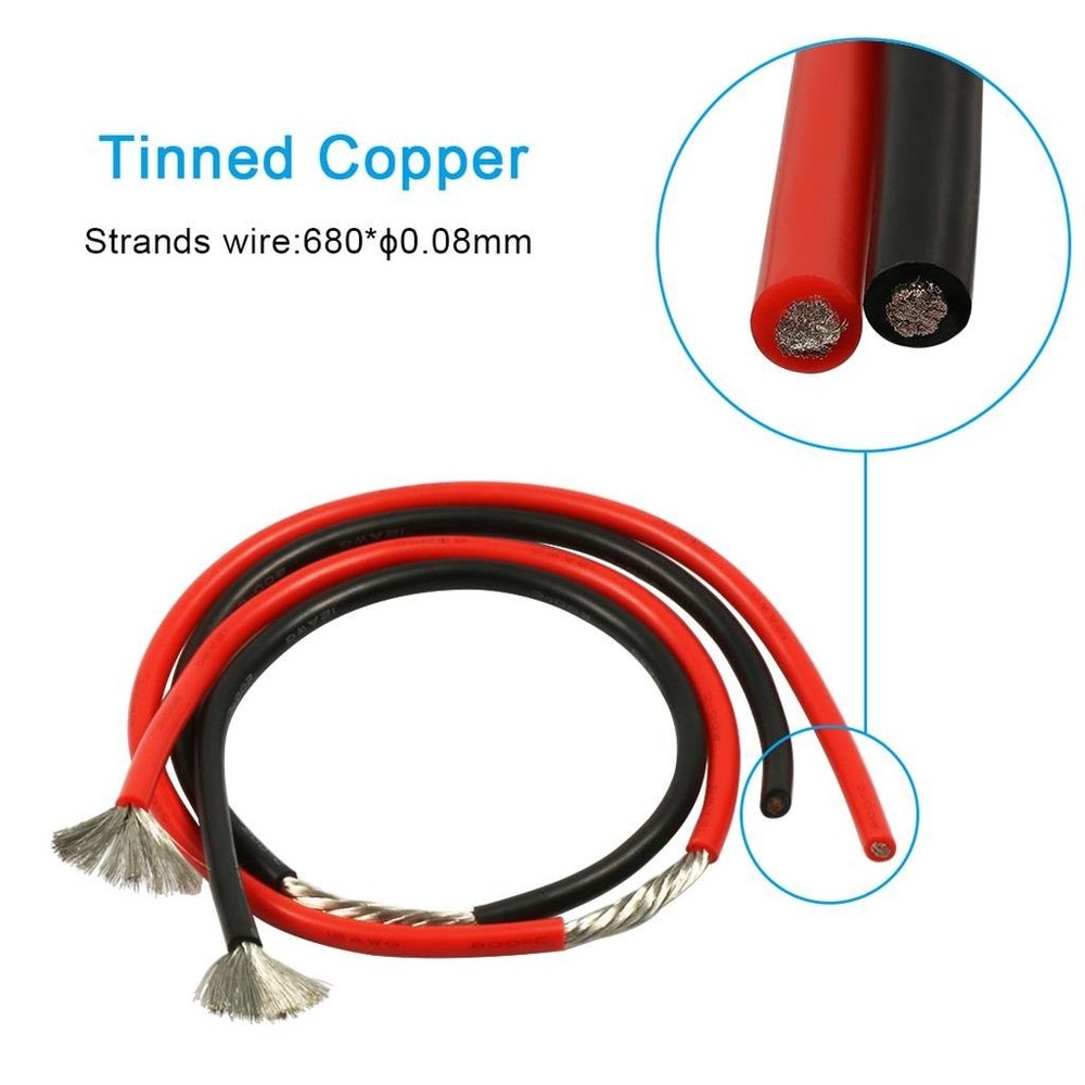 12 silicone wire red 10ft and black 10ft,